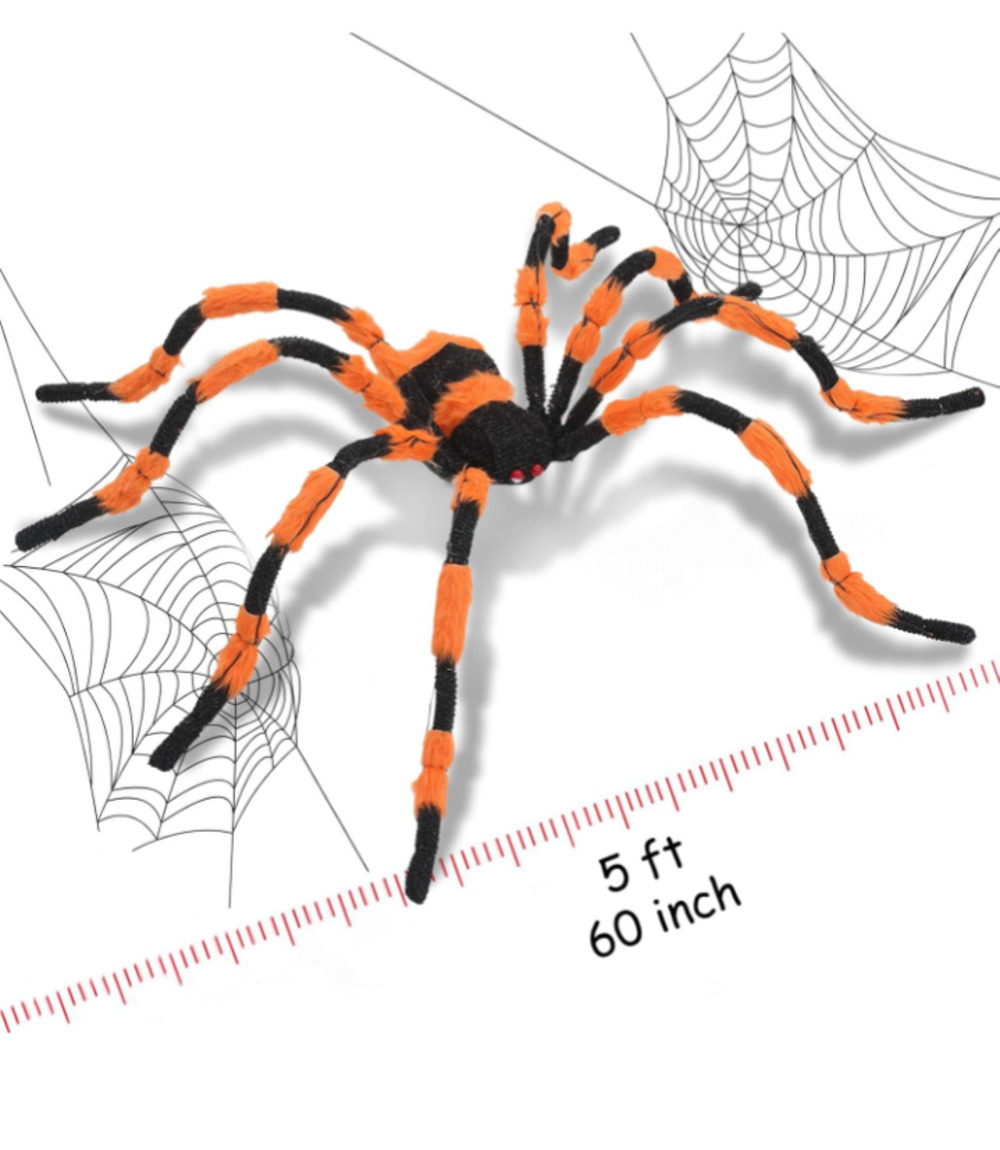 Giant 5 Foot Light up Halloween Spider with Red Eyes 48 LED